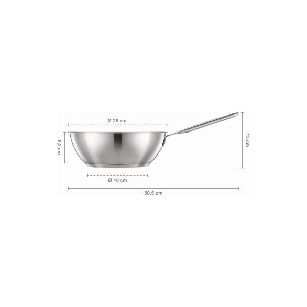 Patelnia Fiskars Fiskars All Steel pure kiniska WOK keptuve 28cm (1065629) 12627984 6424002015901
