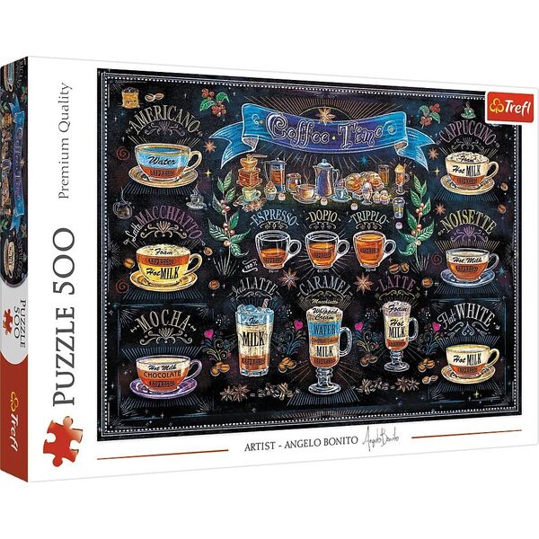 Trefl Puzzle 500el Czas na kawę 37449 Trefl 12645666 5900511374490