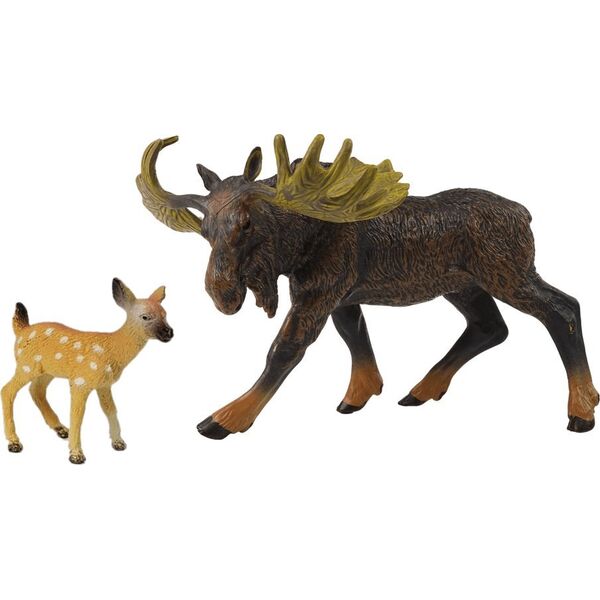 Figurka LeanToys Zestaw 2 Figurek Łoś Sarna Zwierzęta Leśne Figurka 12665058 5905214971229