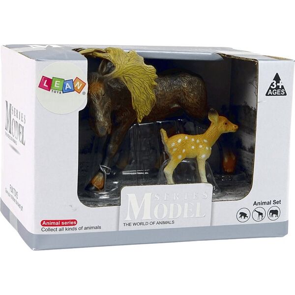 Figurka LeanToys Zestaw 2 Figurek Łoś Sarna Zwierzęta Leśne Figurka 12665058 5905214971229