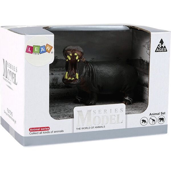 Figurka LeanToys Duża Figurka Kolekcjonerska Hipopotam Zwierzęta Świata 12665062 5905214970666