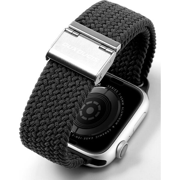 Dux Ducis Dux Ducis Strap (Mixture II Version) pasek Apple Watch Ultra, SE, 8, 7, 6, 5, 4, 3, 2, 1 (49, 45, 44, 42  mm) pleciona opaska bransoleta czarny 12667403 6934913035788