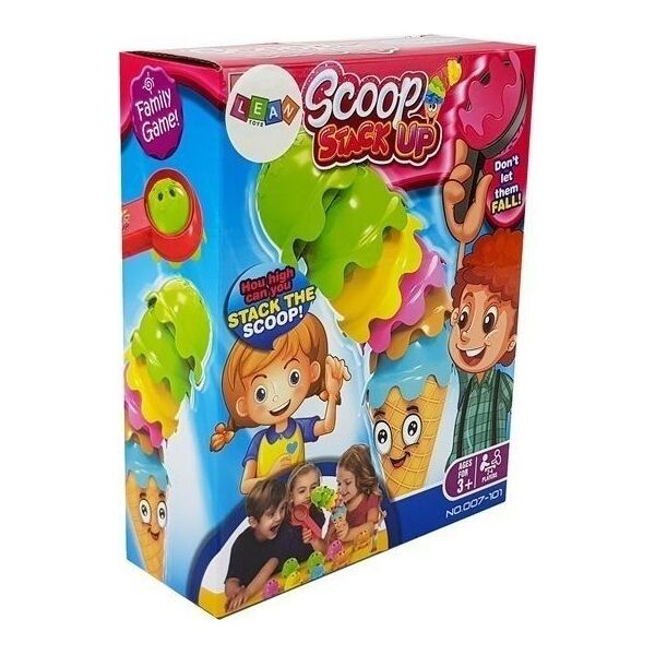 LeanToys Gra Zręcznościowa Lody w Wafelku Kolorowa Piramidka Ułóż Wieżę Dla Całej Rodziny 12679629 5905214973292