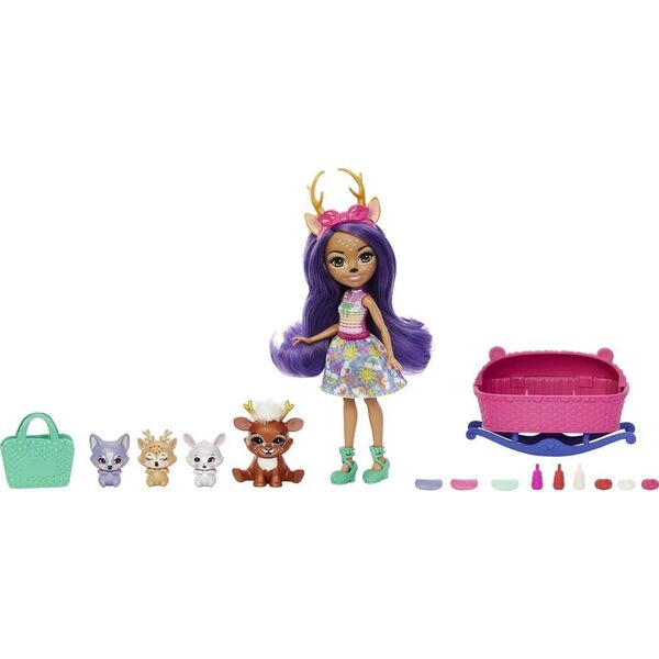 Mattel Enchantimals BFF Reveal Lalka Danessa Deer + zwierzątka niespodzianki HLK84 (HLK83) 12705318 194735114023