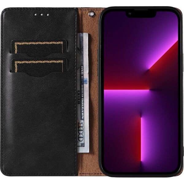 Hurtel Magnet Strap Case etui iPhone 14 Plus pokrowiec z klapką portfel mini smycz podstawka czarne 12718335 9145576263563