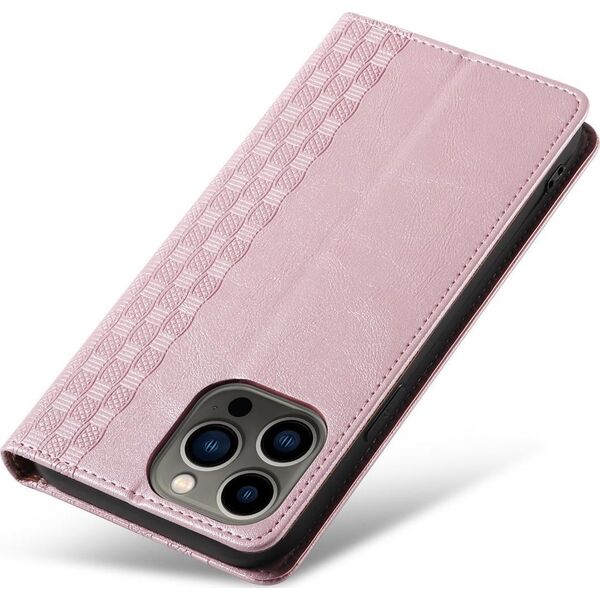 Hurtel Magnet Strap Case etui iPhone 14 pokrowiec z klapką portfel mini smycz podstawka różowe 12718337 9145576263556