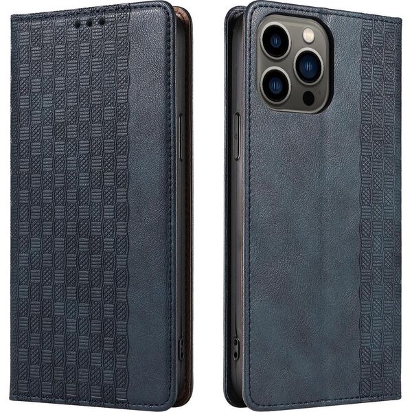 Hurtel Magnet Strap Case etui iPhone 14 pokrowiec z klapką portfel mini smycz podstawka niebieskie 12718345 9145576263532