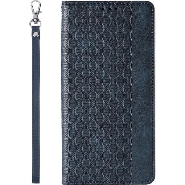 Hurtel Magnet Strap Case etui iPhone 14 Plus pokrowiec z klapką portfel mini smycz podstawka niebieskie 12718346 9145576263570