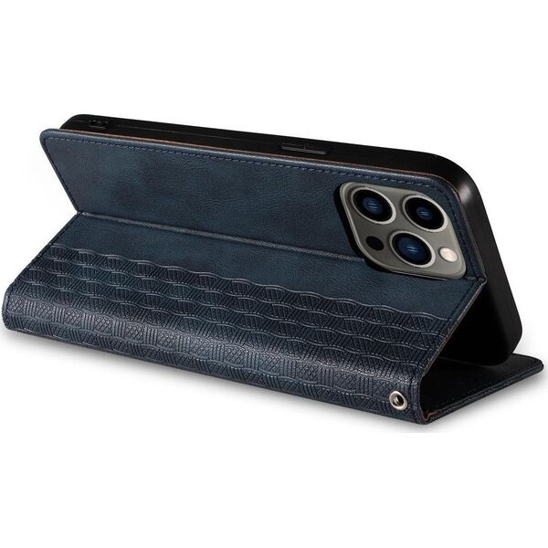 Hurtel Magnet Strap Case etui iPhone 14 Pro pokrowiec z klapką portfel mini smycz podstawka niebieskie 12718355 9145576263617