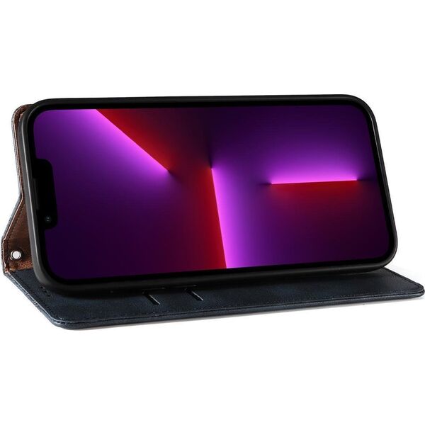 Hurtel Magnet Strap Case etui iPhone 14 Pro pokrowiec z klapką portfel mini smycz podstawka niebieskie 12718355 9145576263617