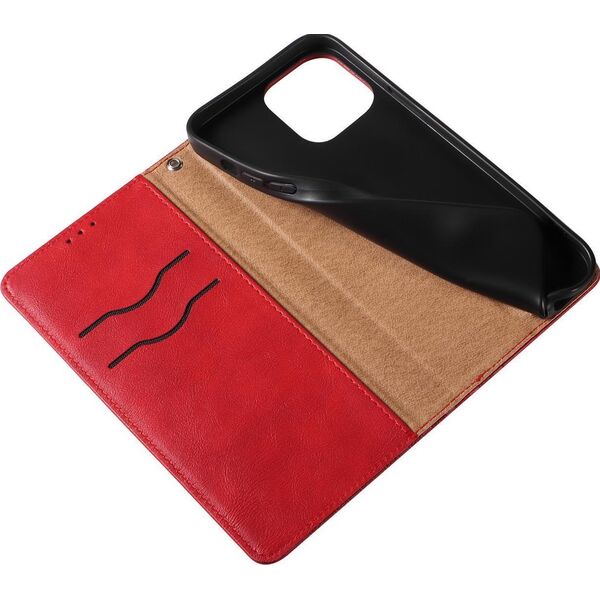 Hurtel Magnet Strap Case etui iPhone 14 Pro Max pokrowiec z klapką portfel mini smycz podstawka czerwone 12718356 9145576263662