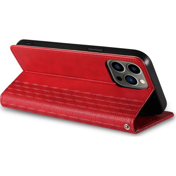 Hurtel Magnet Strap Case etui iPhone 14 Pro Max pokrowiec z klapką portfel mini smycz podstawka czerwone 12718356 9145576263662