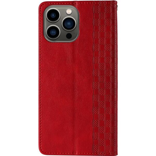 Hurtel Magnet Strap Case etui iPhone 14 Pro Max pokrowiec z klapką portfel mini smycz podstawka czerwone 12718356 9145576263662