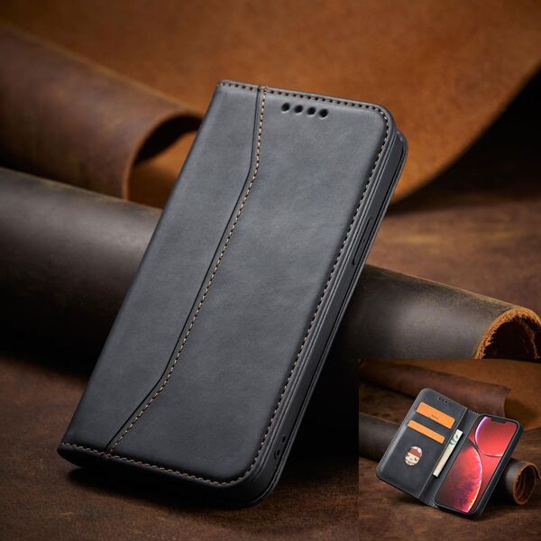Hurtel Magnet Fancy Case etui iPhone 14 pokrowiec z klapką portfel podstawka czarne 12718358 9145576263723