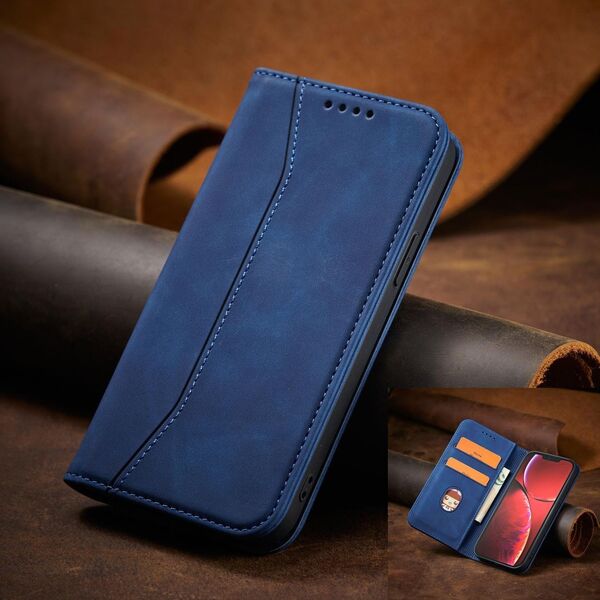 Hurtel Magnet Fancy Case etui iPhone 14 pokrowiec z klapką portfel podstawka niebieskie 12718362 9145576263730