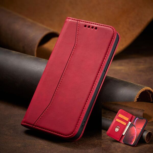 Hurtel Magnet Fancy Case etui iPhone 14 Pro pokrowiec z klapką portfel podstawka czerwone 12718370 9145576263808