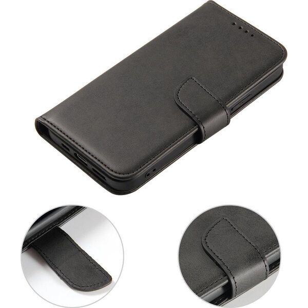 Hurtel Magnet Case etui TCL 30 SE pokrowiec z klapką portfel podstawka czarne 12718418 9145576270578