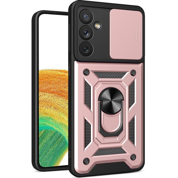 Hurtel Hybrid Armor Camshield etui do Samsung Galaxy A14 pancerny pokrowiec z osłoną na aparat różowe 12718494 9145576272855