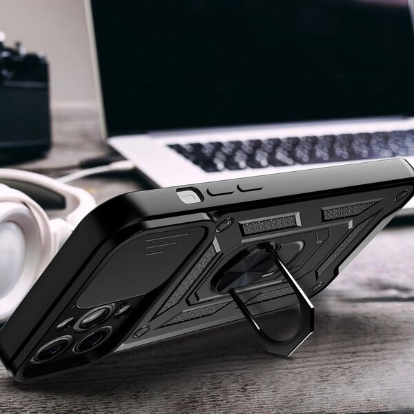 Hurtel Hybrid Armor Camshield etui iPhone 14 pancerny pokrowiec z osłoną na aparat niebieskie 12718595 9145576267837