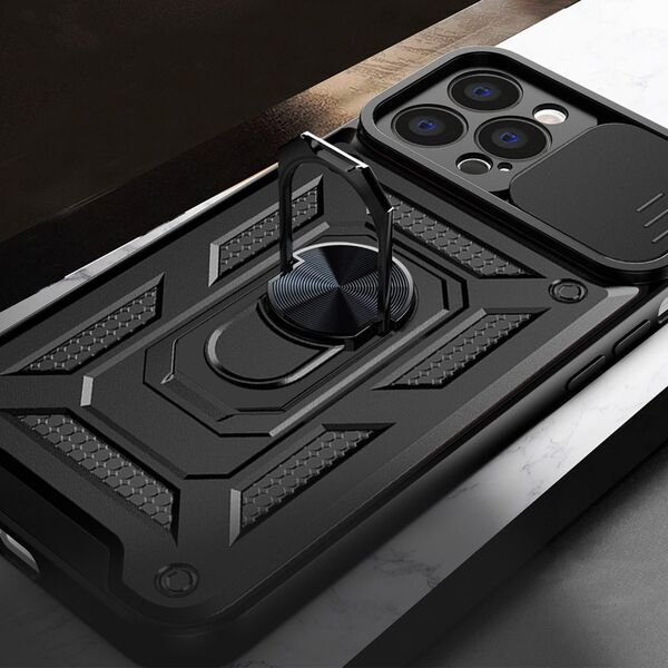 Hurtel Hybrid Armor Camshield etui iPhone 14 Pro Max pancerny pokrowiec z osłoną na aparat niebieskie 12718598 9145576267929