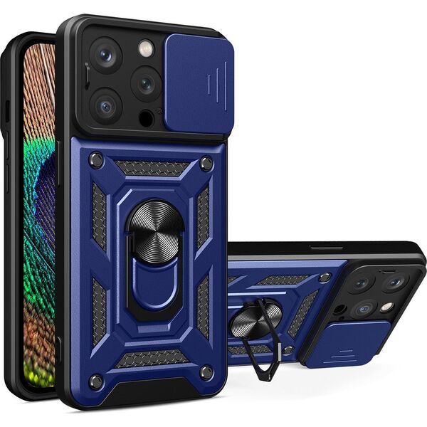 Hurtel Hybrid Armor Camshield etui iPhone 14 Pro pancerny pokrowiec z osłoną na aparat niebieskie 12718607 9145576267899