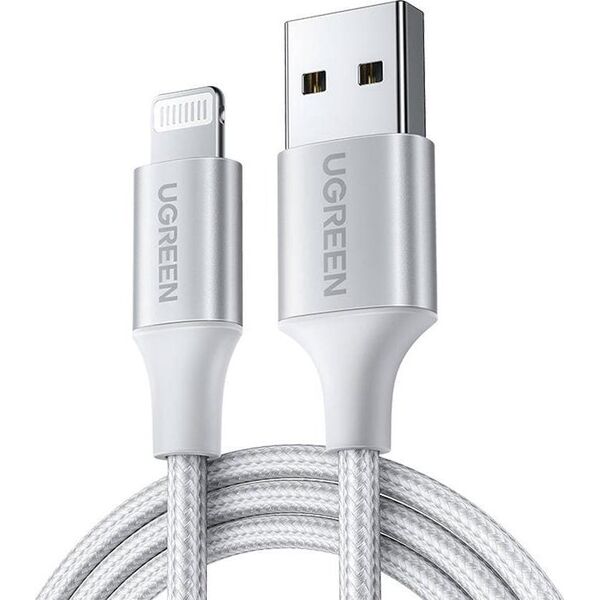 Kabel USB Ugreen USB-A - Lightning 1.5 m Srebrny (UGR1458) 12723455 6957303861620