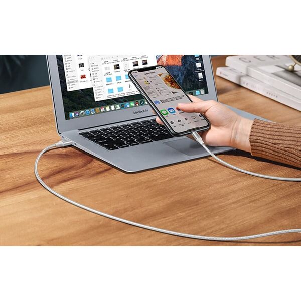 Kabel USB Ugreen USB-A - Lightning 1.5 m Srebrny (UGR1458) 12723455 6957303861620