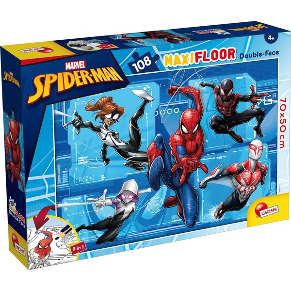 Lisciani LISCIANI MARVEL PUZZLE DF MAXI FLOOR 108 SPIDERMAN 12725593 8008324099764
