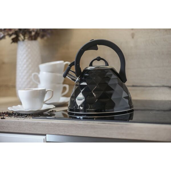 Berretti BERRETTI - Czajnik tradycyjny Rosa - 3 L - czarny - indukcja gaz - BR-7627 12727520 5902041307627