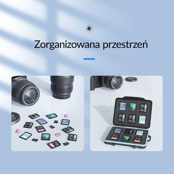 Pokrowiec Orico Etui na karty pamięci, 6 x SD, 4 x microSD, 1 x CF (PHCD-6-BK-BP) 12728648 6936761828567