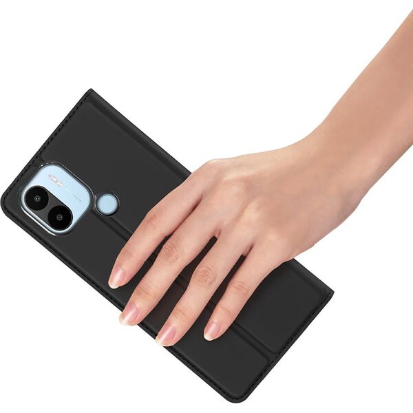 Dux Ducis Dux Ducis Skin Pro etui do Xiaomi Redmi A1+ pokrowiec z klapką portfel na kartę podstawka czarne 12729210 6934913031353