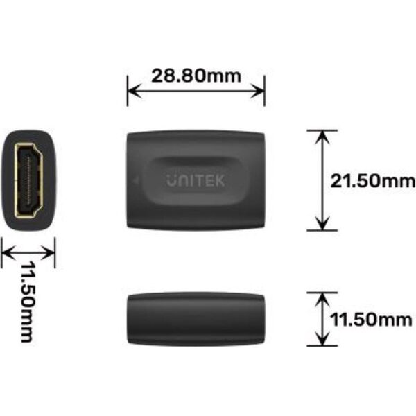Adapter AV Unitek HDMI - HDMI czarny (A1013BK) 12734887 4894160048592