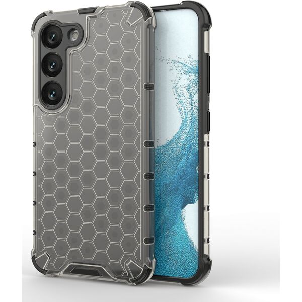 Hurtel Honeycomb etui do Samsung Galaxy S23 pancerny hybrydowy pokrowiec czarne 12741060 9145576272275
