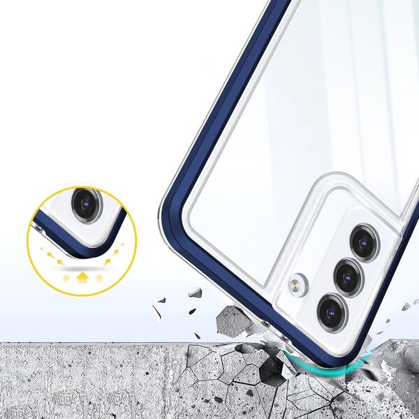 Hurtel Clear 3in1 etui do Samsung Galaxy S23+ silikonowy pokrowiec z ramką niebieskie 12741106 9145576272695