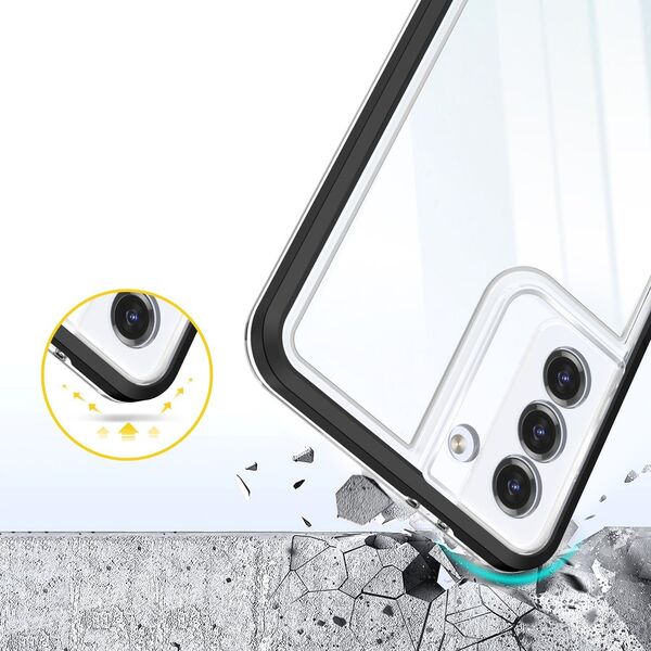Hurtel Clear 3in1 etui do Samsung Galaxy S23 silikonowy pokrowiec z ramką czarne 12741112 9145576272671