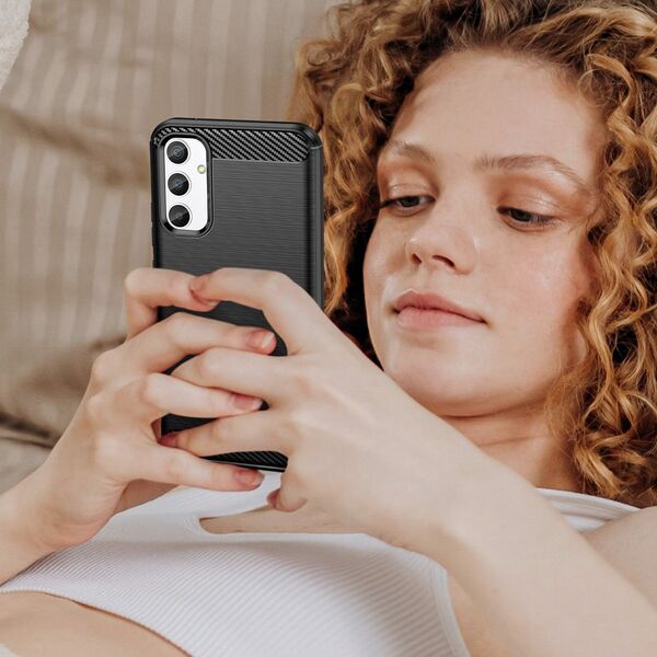 Hurtel Carbon Case etui do Realme 10 Pro elastyczny silikonowy karbonowy pokrowiec czarne 12741123 9145576271865