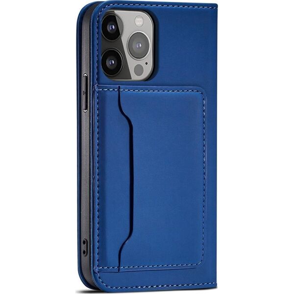 Hurtel Magnet Card Case etui Samsung Galaxy S23 pokrowiec z klapką portfel podstawka niebieskie 12741384 9145576271049
