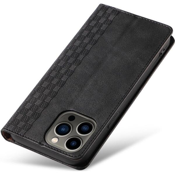 Hurtel Magnet Strap Case etui Samsung Galaxy S23 pokrowiec z klapką portfel mini smycz podstawka czarne 12741395 9145576271230