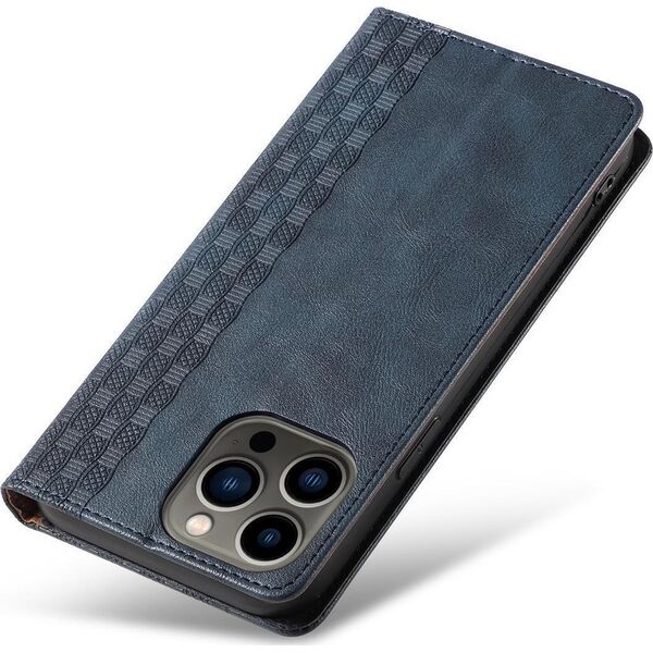 Hurtel Magnet Strap Case etui Samsung Galaxy S23 Ultra pokrowiec z klapką portfel mini smycz podstawka niebieskie 12741402 9145576271322