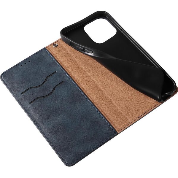 Hurtel Magnet Strap Case etui Samsung Galaxy S23 Ultra pokrowiec z klapką portfel mini smycz podstawka niebieskie 12741402 9145576271322