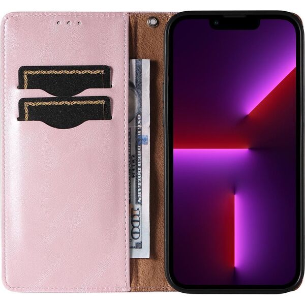 Hurtel Magnet Strap Case etui Samsung Galaxy S23+ pokrowiec z klapką portfel mini smycz podstawka różowe 12741406 9145576271308