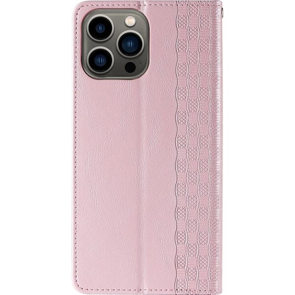 Hurtel Magnet Strap Case etui Samsung Galaxy S23+ pokrowiec z klapką portfel mini smycz podstawka różowe 12741406 9145576271308