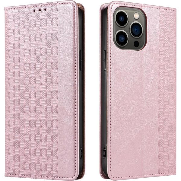 Hurtel Magnet Strap Case etui Samsung Galaxy S23+ pokrowiec z klapką portfel mini smycz podstawka różowe 12741406 9145576271308