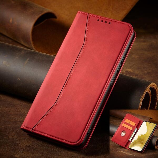 Hurtel Magnet Fancy Case etui Samsung Galaxy S23+ pokrowiec z klapką portfel podstawka czerwone 12741410 9145576271490