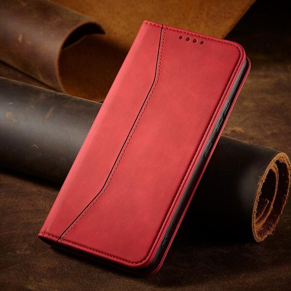 Hurtel Magnet Fancy Case etui Samsung Galaxy S23+ pokrowiec z klapką portfel podstawka czerwone 12741410 9145576271490