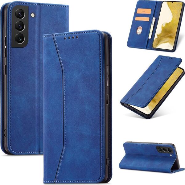 Hurtel Magnet Fancy Case etui Samsung Galaxy S23+ pokrowiec z klapką portfel podstawka niebieskie 12741413 9145576271483