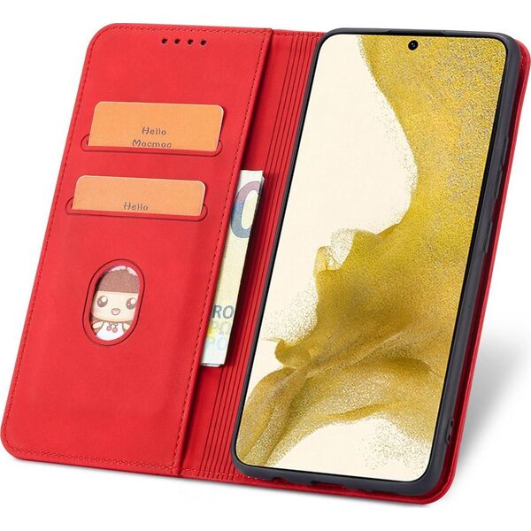 Hurtel Magnet Fancy Case etui Samsung Galaxy S23 Ultra pokrowiec z klapką portfel podstawka czerwone 12741417 9145576271537