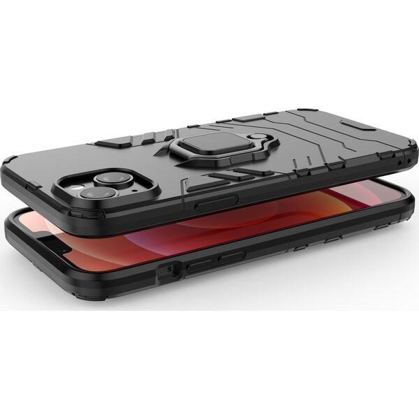 Hurtel Ring Armor etui do iPhone 14 Pro Max pancerny pokrowiec uchwyt magnetyczny ring czarne 12748377 9145576272145