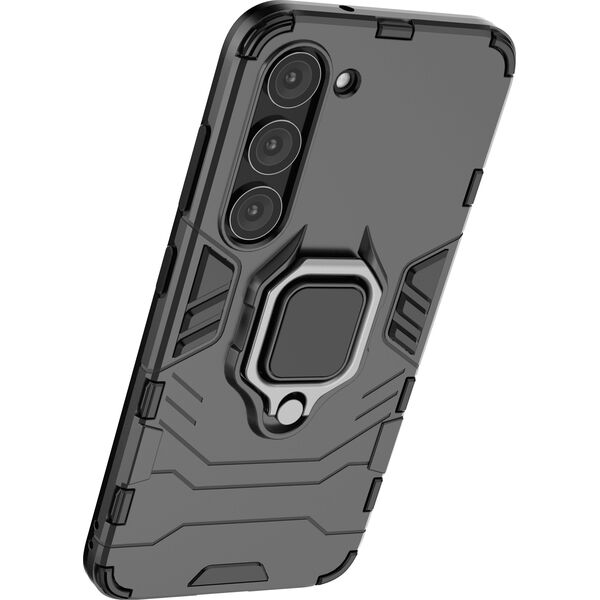 Hurtel Ring Armor etui do Samsung Galaxy S23 pancerny pokrowiec uchwyt magnetyczny ring czarne 12748379 9145576272206