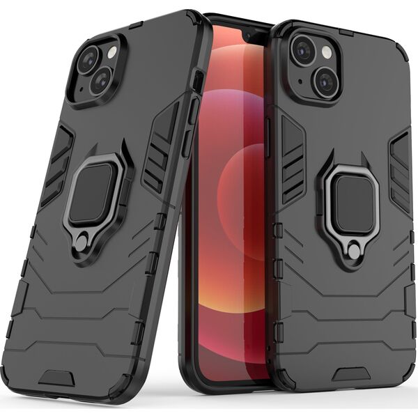 Hurtel Ring Armor etui do iPhone 14 pancerny pokrowiec uchwyt magnetyczny ring czarne 12748381 9145576272176